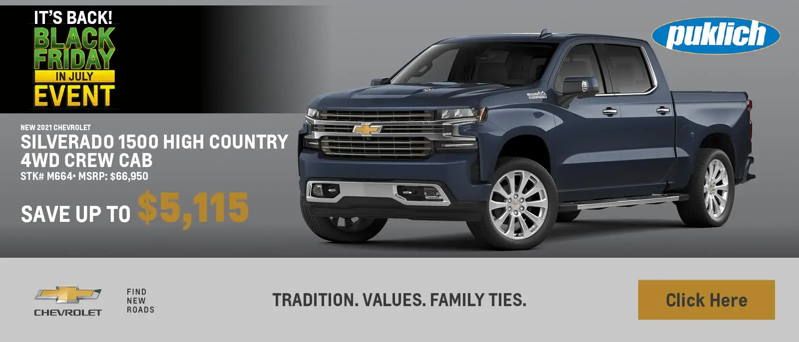 Chevrolet Monthly Specials | Puklich Chevrolet in Bismarck, ND