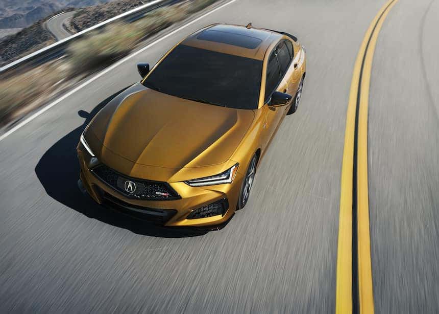 2022 TLX Type S driving on a road