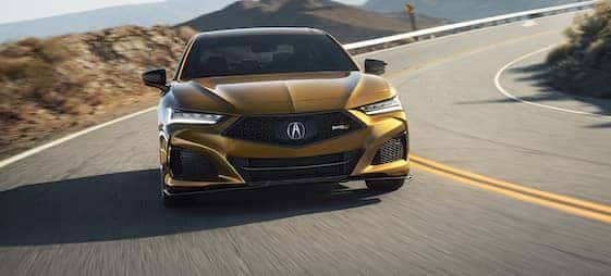 TLX Type S driving on an open road