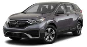 A grey 2020 Honda CR-V LX CUV is facing left.