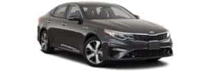 A black 2020 Kia Optima S is angled right.