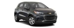 A black 2020 Chevy Trax is angled right.