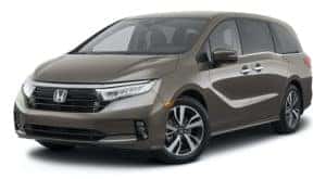 A grey 2022 Honda Odyssey is angled left.