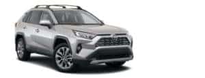 A silver 2021 Toyota RAV4 Limited is angled right.
