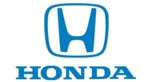 The Honda logo is shown against a white background.