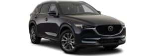 A dark blue 2022 Mazda CX-5 is shown facing right.