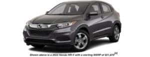 A grey 2022 Honda HR-V is shown facing left.