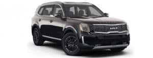 A black 2022 Kia Telluride is shown angled right.