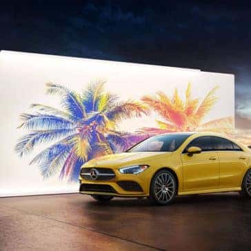 2020 MB CLA Parked Near Painting