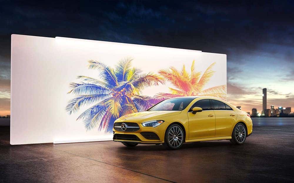 2020 MB CLA Parked Near Painting