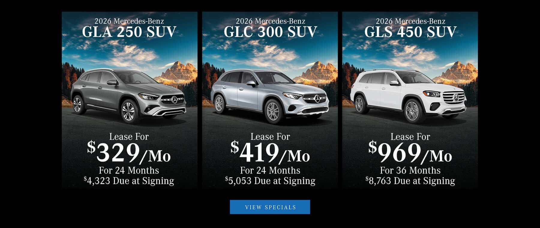 2026 Mercedes-Benz GLA SUV 250 SUV , 2026 Mercedes-Benz GLC 300 SUV , 2026 Mercedes-Benz GLS 450