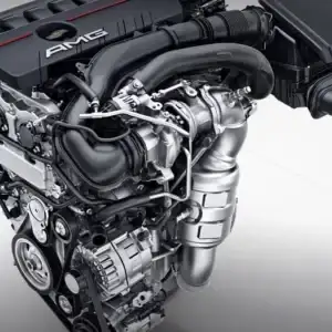 AMG-enhanced 2.0L inline-4 turbo engine with hybrid assist