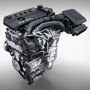 AMG-enhanced 2.0L inline-4 turbo engine with hybrid assist