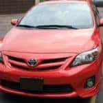 Red Toyota car