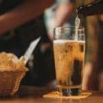 drink on a table at a brewery