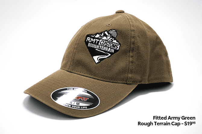fitted army green rough terrain cap
