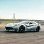 Silver Maserati on a racing track in San Antonio, TX