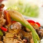 Fajita with green peppers and chicken