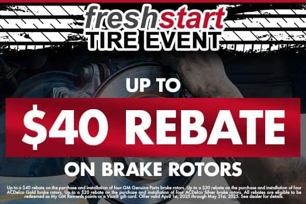 Fresh Start Tire Event Up To $40 Rebate on Brake Rotors