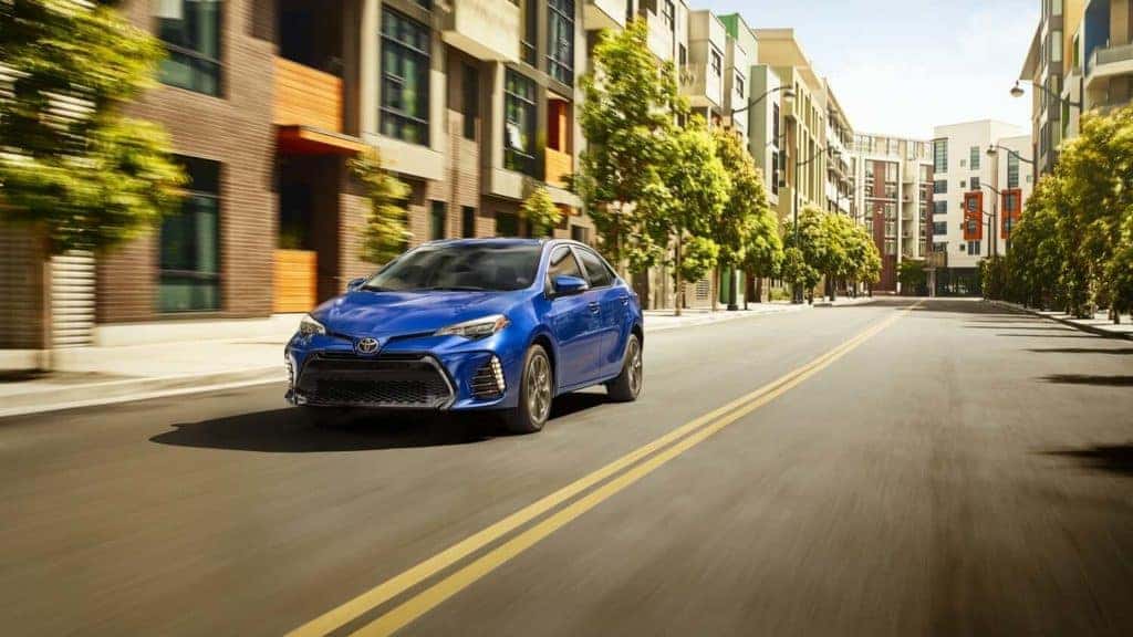 2019 Toyota Corolla Blue on City Street
