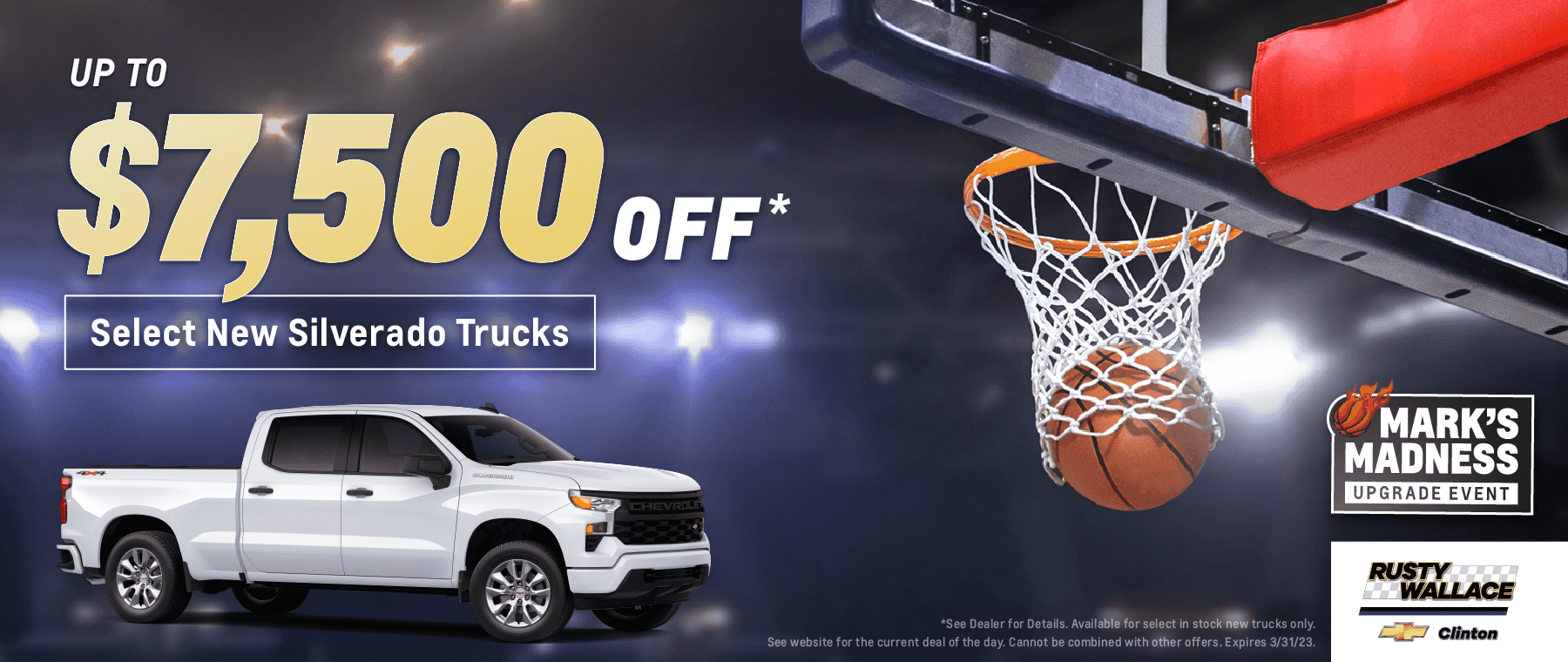 $7500 Off on Select Chevy Silverado Trucks