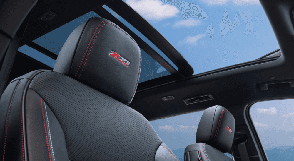 Black leather Z71 interior in a 2026 Chevy Traverse for sale