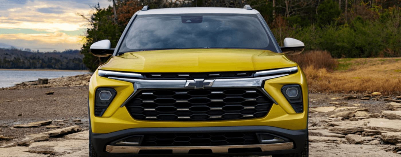 Yellow 2024 Chevy Trailblazer ACTIV up close