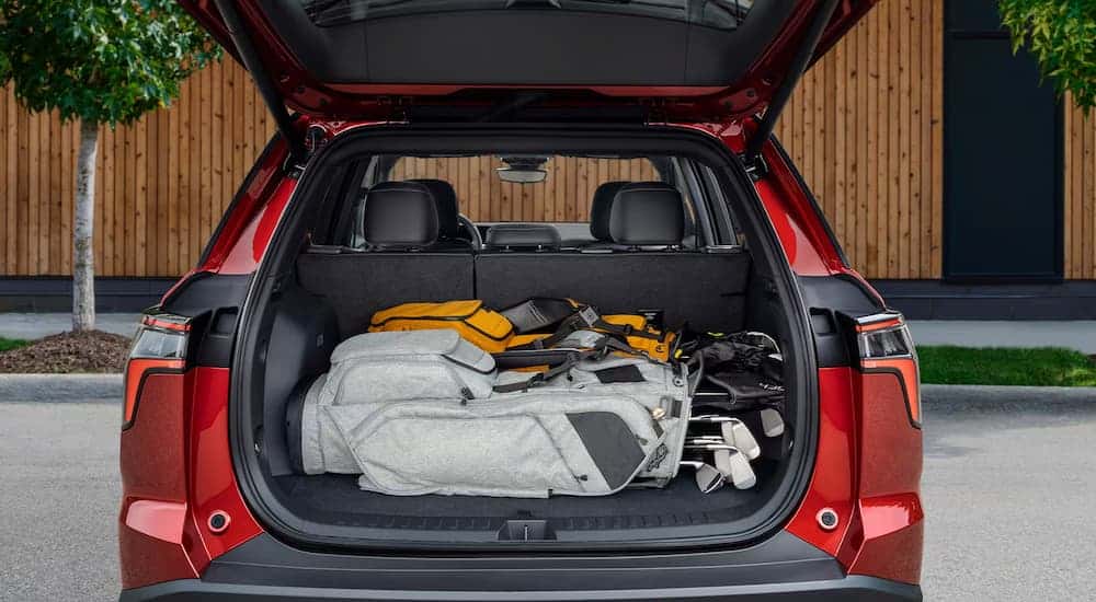 Cargo in the back of a red 2026 Chevy Equinox RS