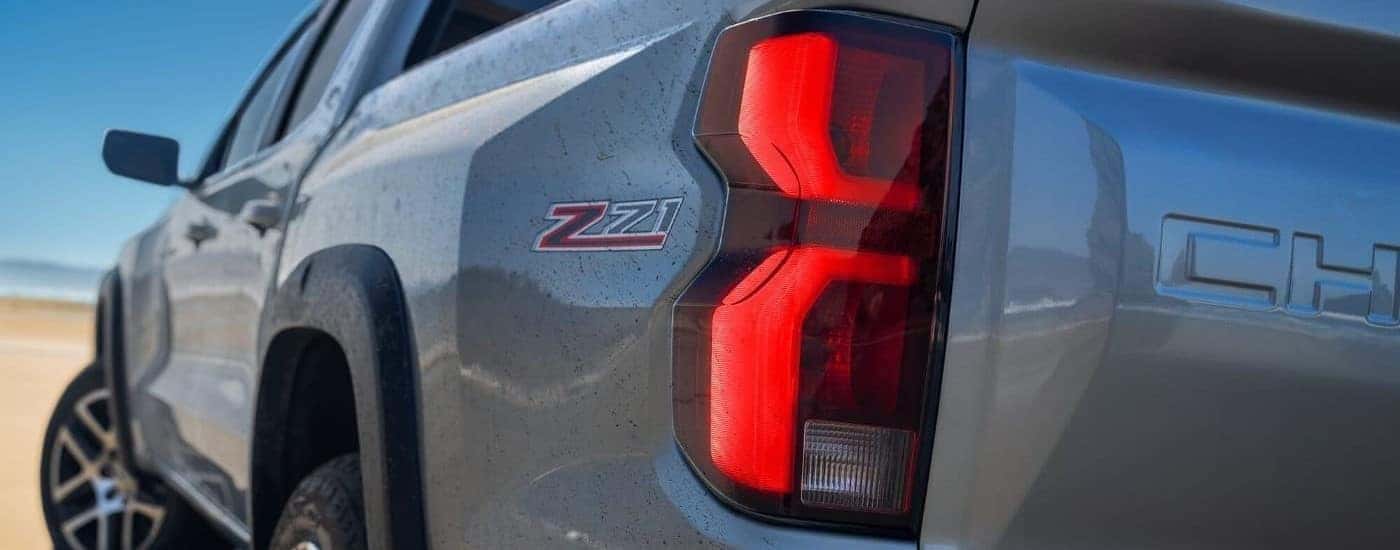 A gray 2024 Chevy Colorado Z71 tailight