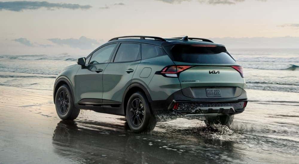 A green 2025 Kia Sportage after leaving a Kia dealer near Farragut.