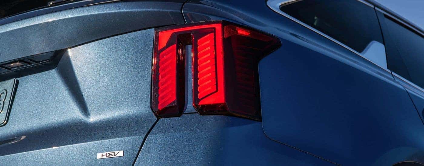 Close-up on the taillight of a 2024 Kia Sorento Hybrid for sale near Sevierville.