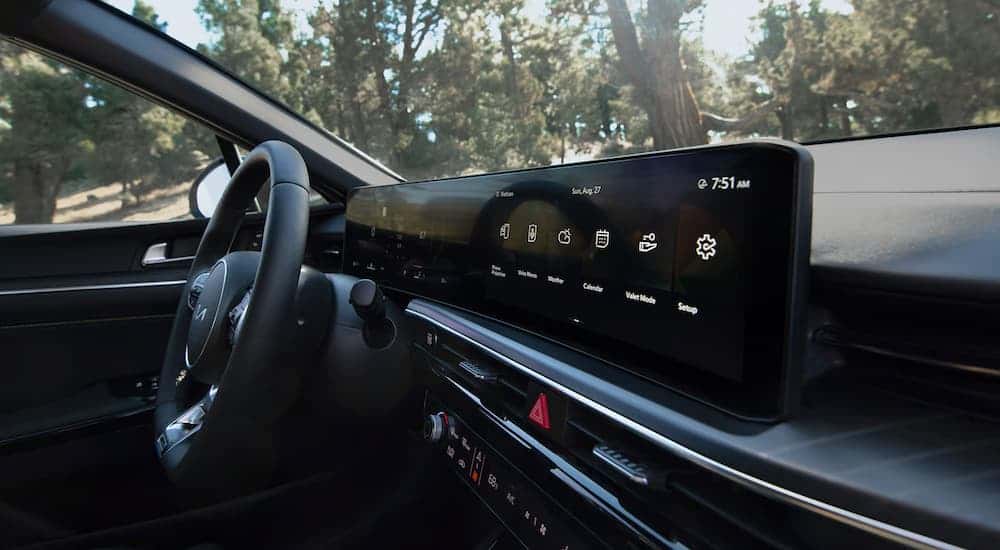 Infotainment and digital gauge cluster on a 2025 Kia K5