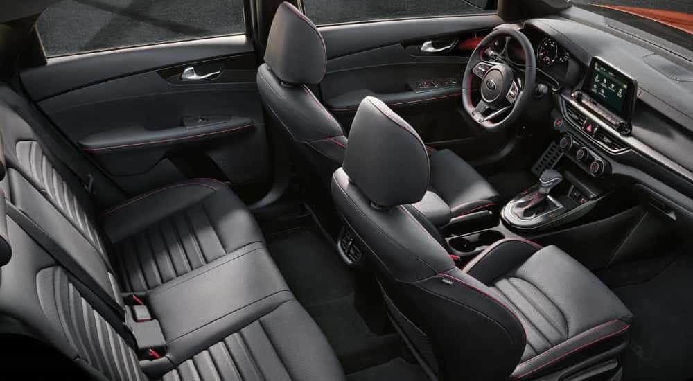 2021 Kia Forte Interior with black seats