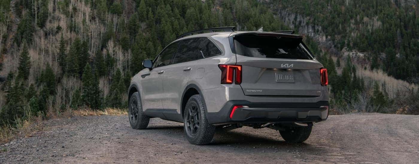 Grey 2026 Kia Sorento parked off-road