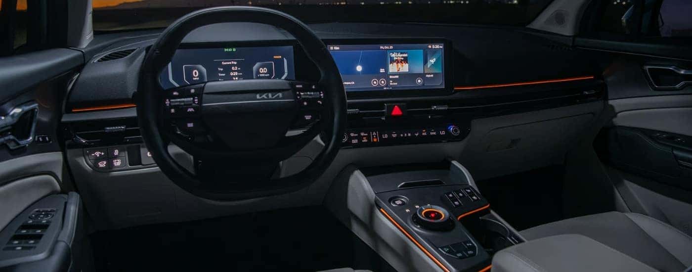 Red ambient lighting in a 2026 Kia Sportage HEV