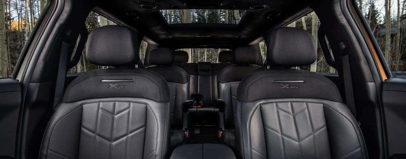 2027 Kia Telluride X-Pro SX Prestige black interior with 7-passenger seating.