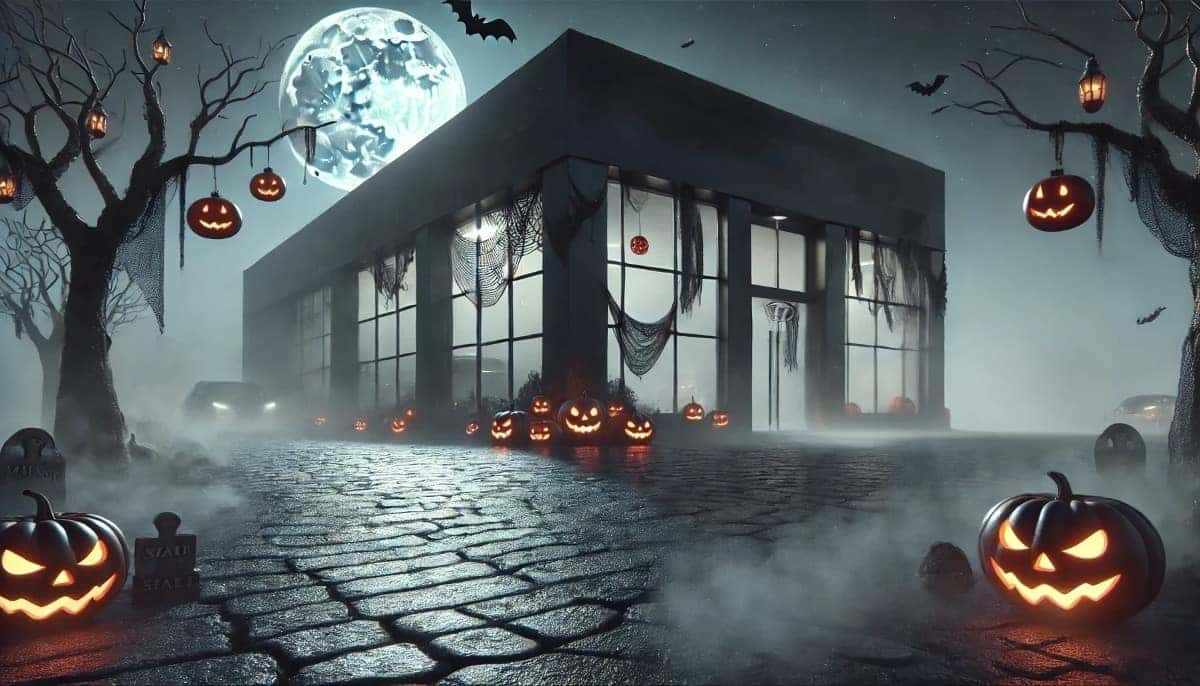 spooky halloween dealership