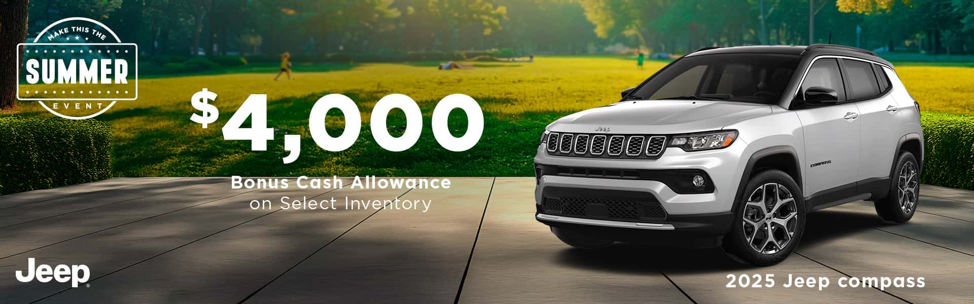 2025 Jeep Compass in white, versatile compact SUV available at Safford CDJR of Springfield, VA