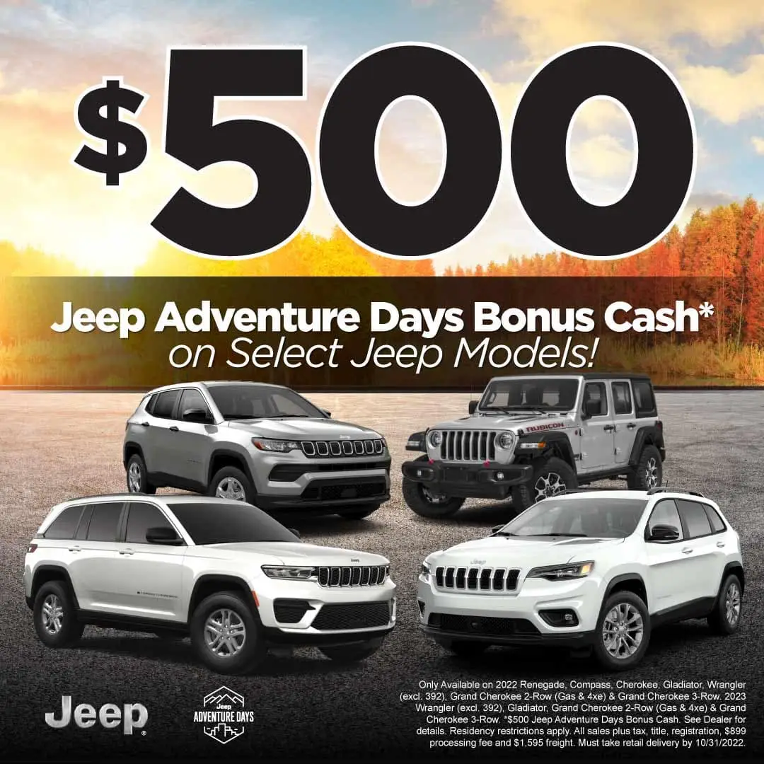 2023 Jeep Adventure Days Bonus Cash Safford Cjdr Of Winchester 2462