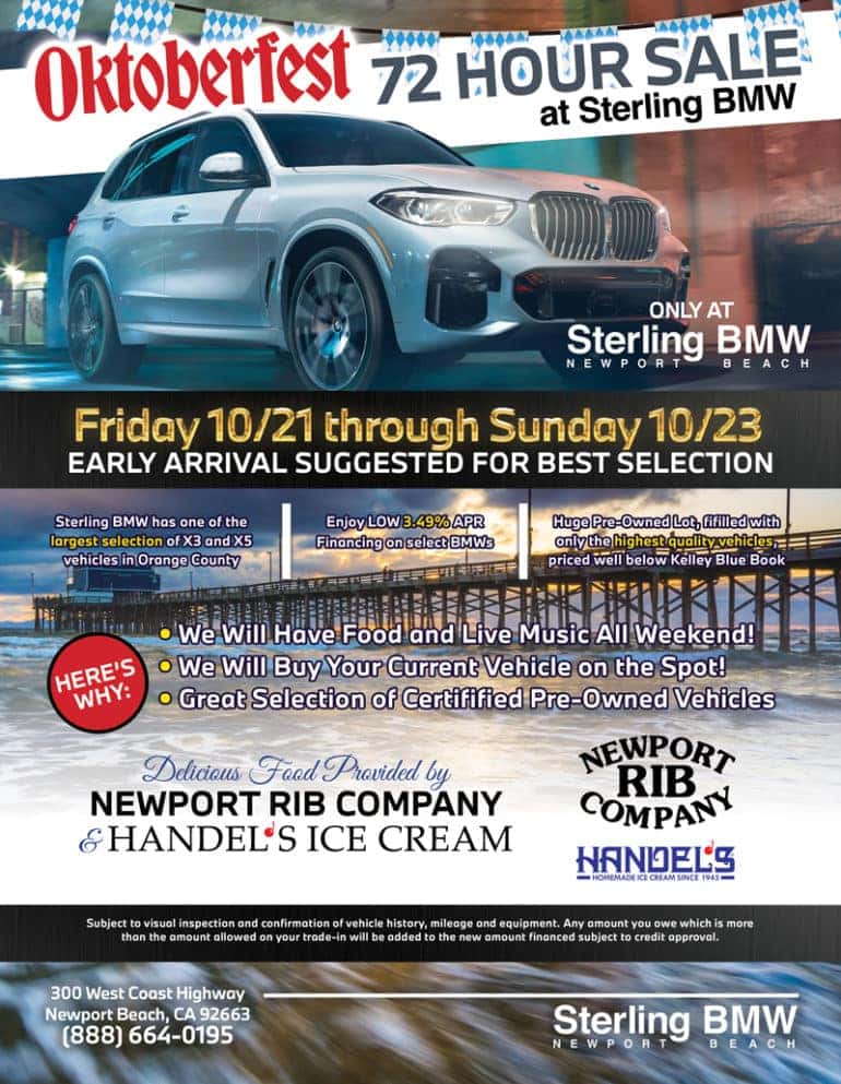 Oktoberfest 72 Hour Sterling BMW Sale | Sterling BMW Newport Beach