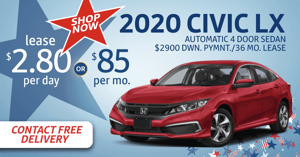 2020 Civic LX Lease Special Sussex Honda