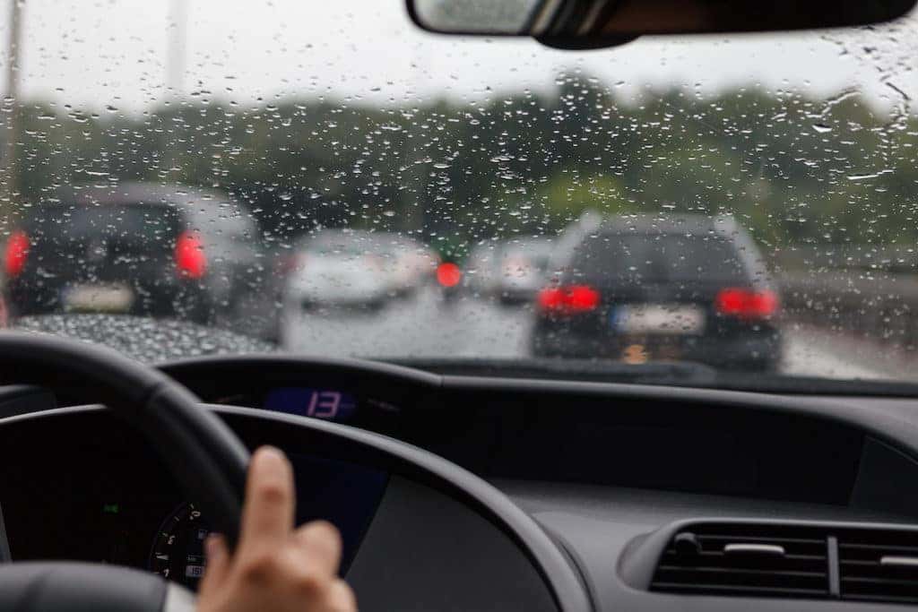 car loses power while driving in rain