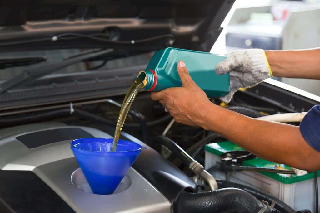 changing oil on a car