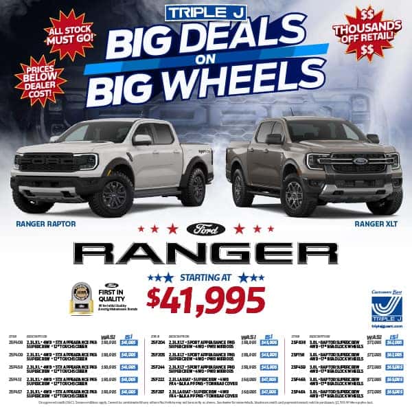 FORD BIG DEALS ON BIG WHEELS: FORD RANGER