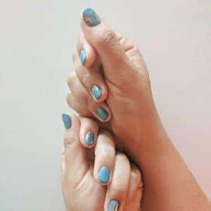 hands showcasing nail polish