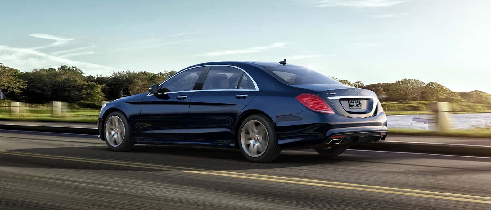 2015 Mercedes-Benz S-Class S550 Black Side Rear