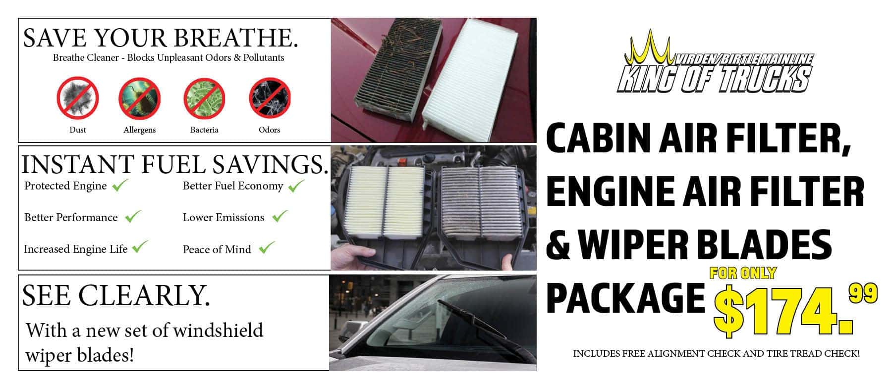 Filter and wiper special