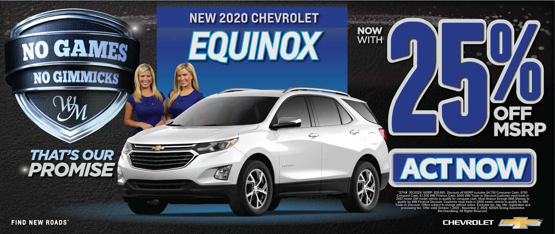 New 2020 Chevrolet Equinox | 25% off MSRP | Act Now