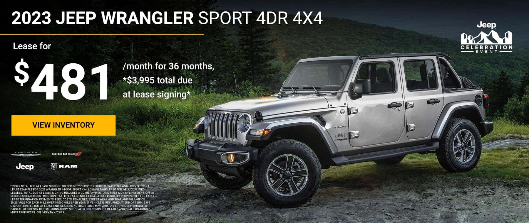 2023 JEEP WRANGLER SPORT 4DR 4X4