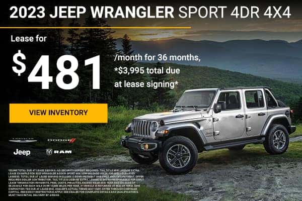 2023 JEEP WRANGLER SPORT 4DR 4X4 | Wetzel CDJR 2023 JEEP WRANGLER SPORT 4DR 4X4 | Wetzel CDJR